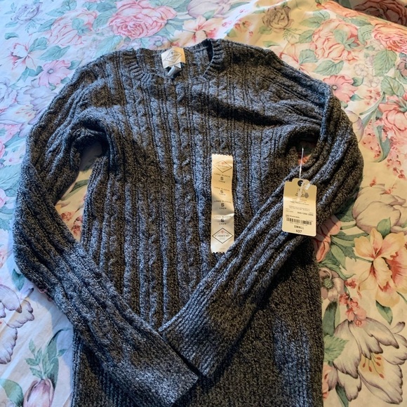 St. John's Bay Other - NWT St John’s Bay Men's Gray Cable Knit Sweater Size Small